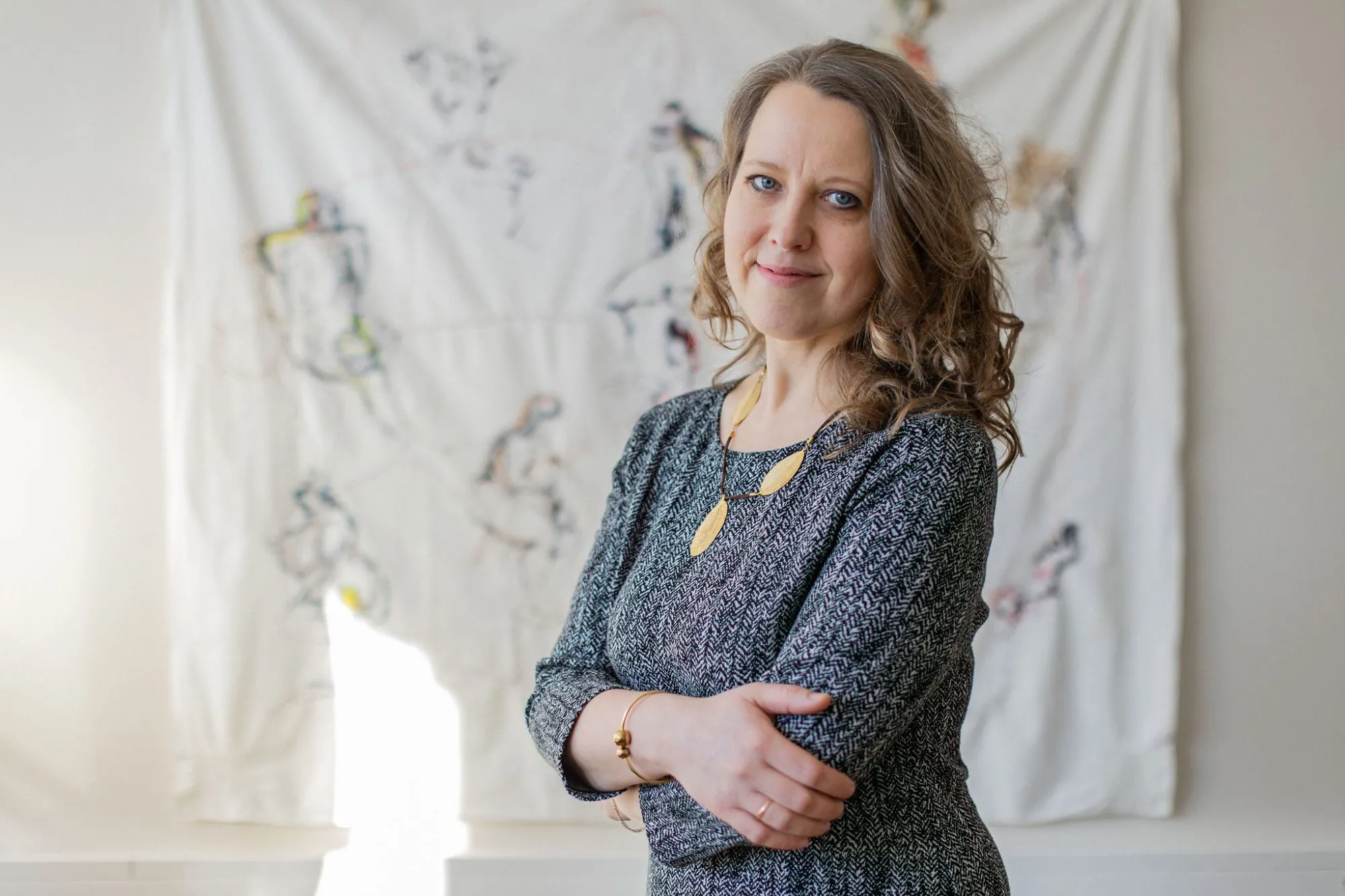 Portrait photograph of textile artist Zane Shumeiko